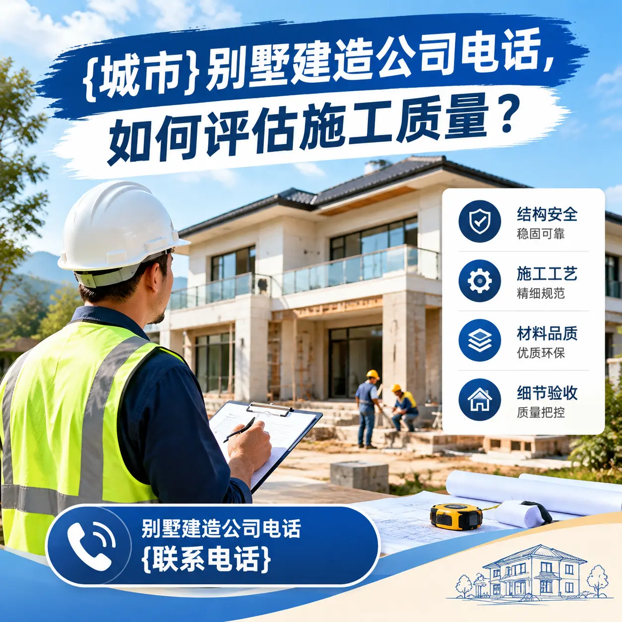大方别墅建造公司电话,如何评估施工质量?