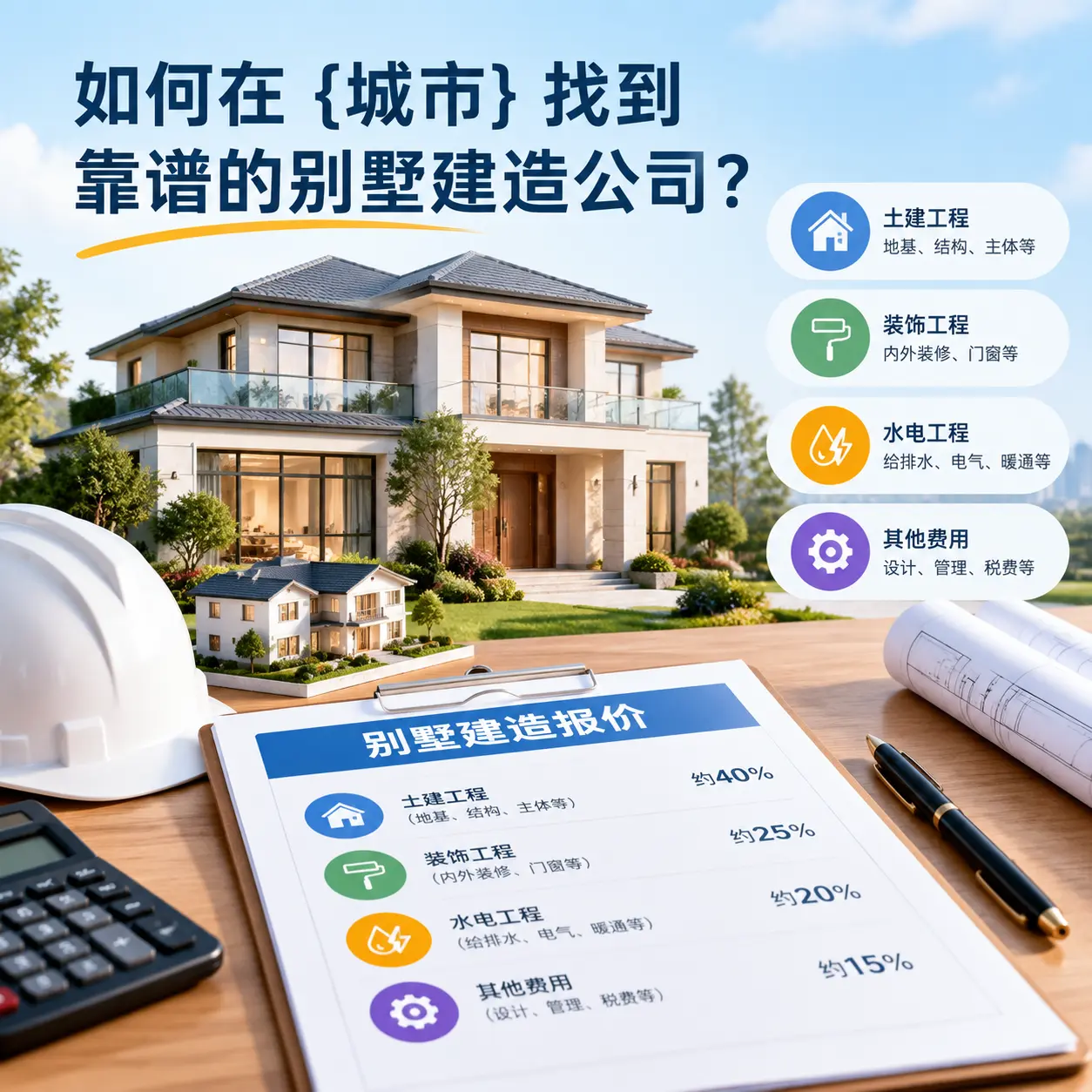 如何在 大方 找到靠谱的别墅建造公司？