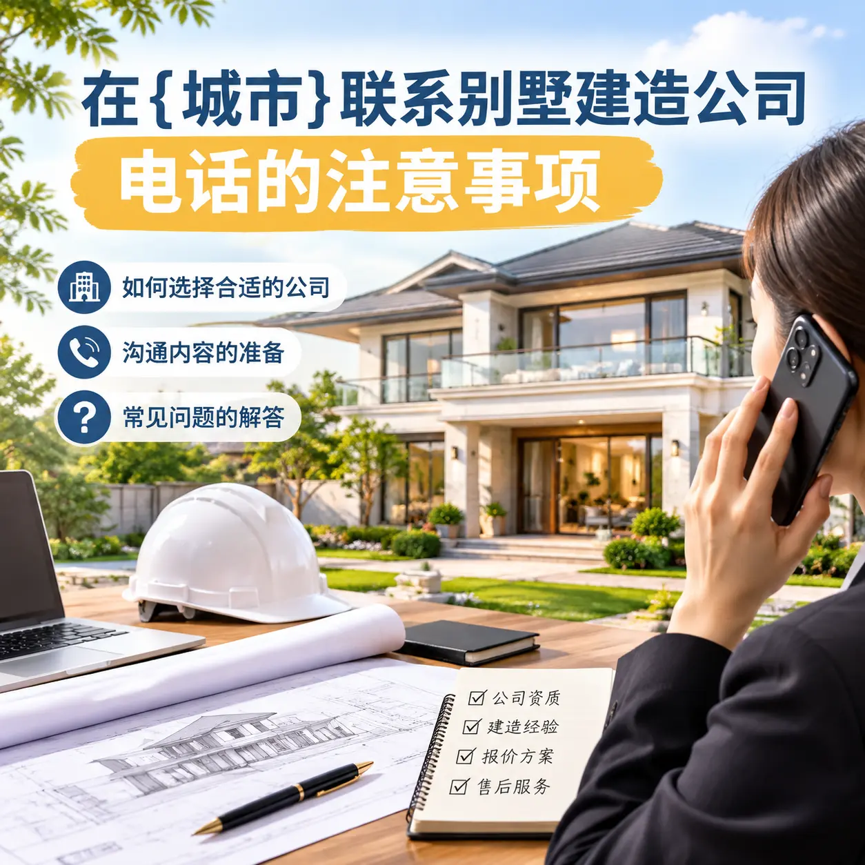 在大方联系别墅建造公司电话的注意事项