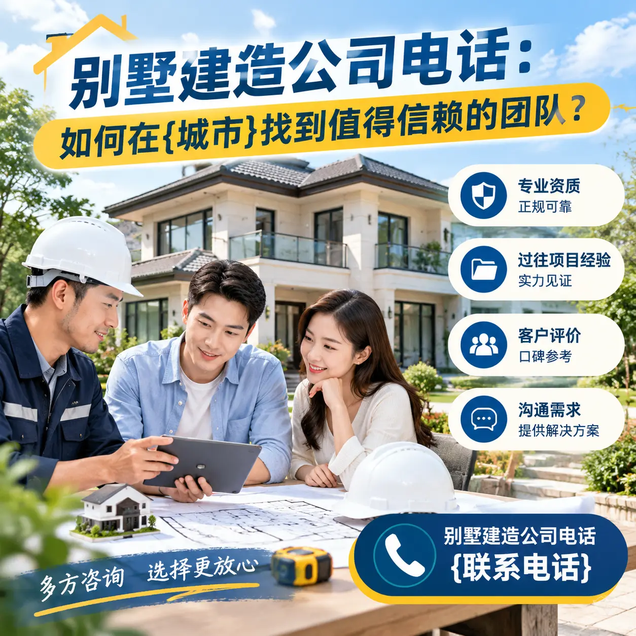 别墅建造公司电话：如何在大方找到值得信赖的团队？
