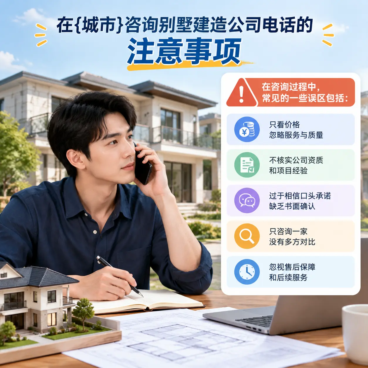 在大方咨询别墅建造公司电话的注意事项